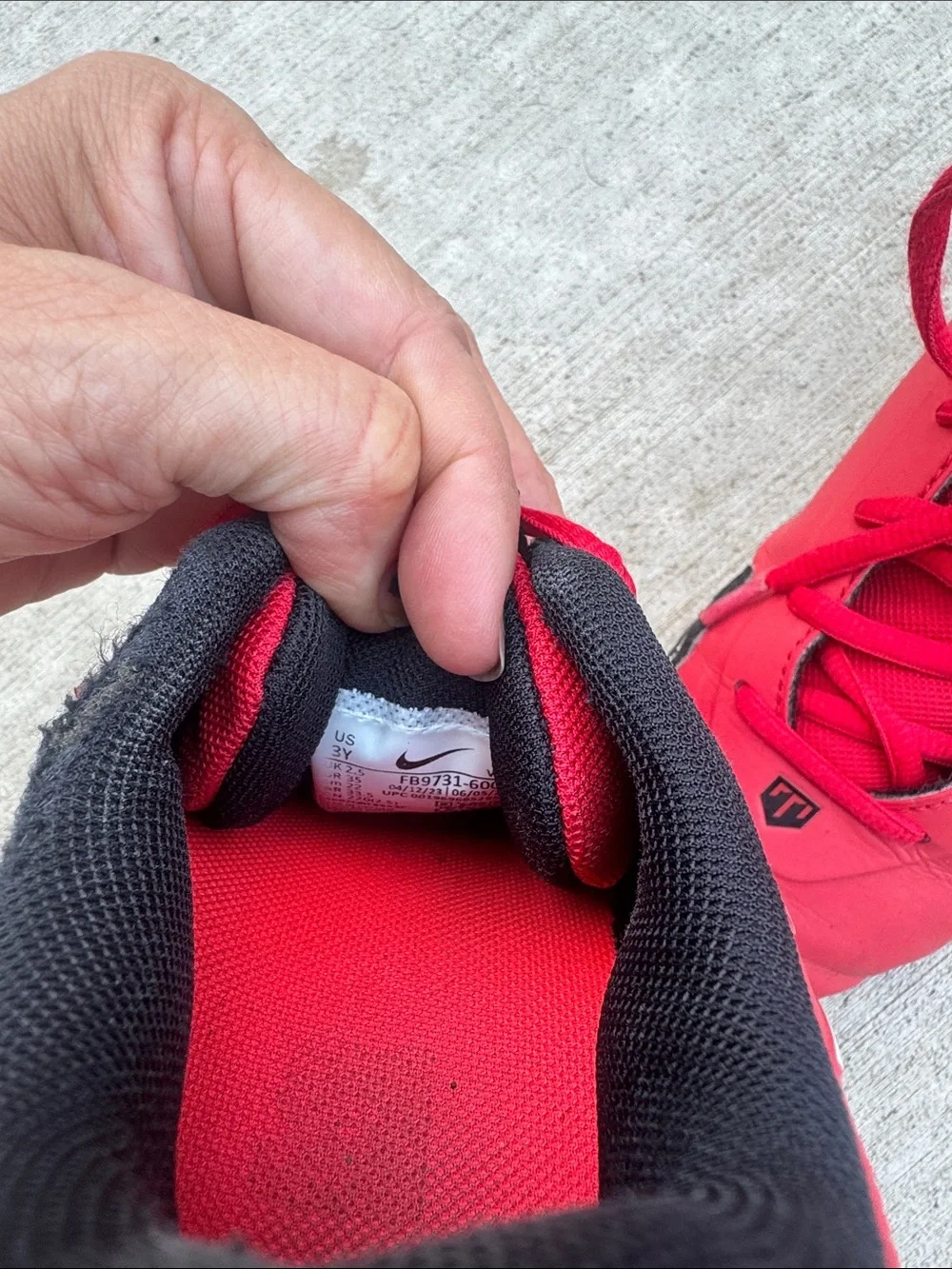 Nike Kids Red and Black Low-Top Sneakers